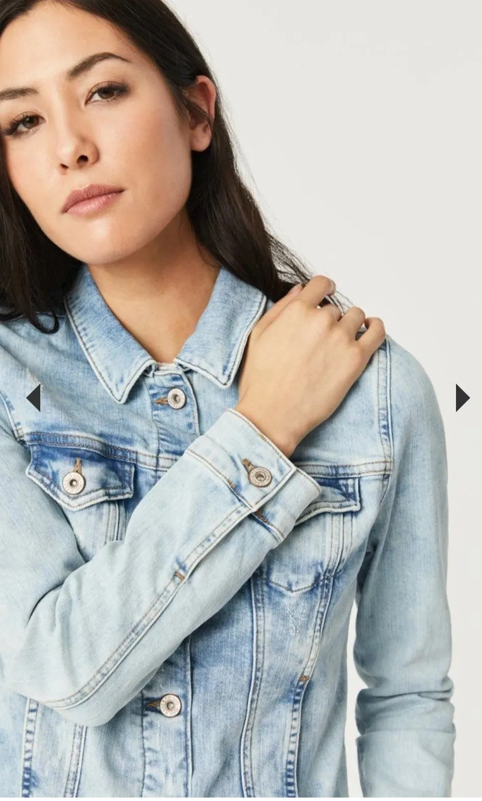 Mavi Jeans Long Sleeves Light Blue Denim Recycled Samantha Jacket