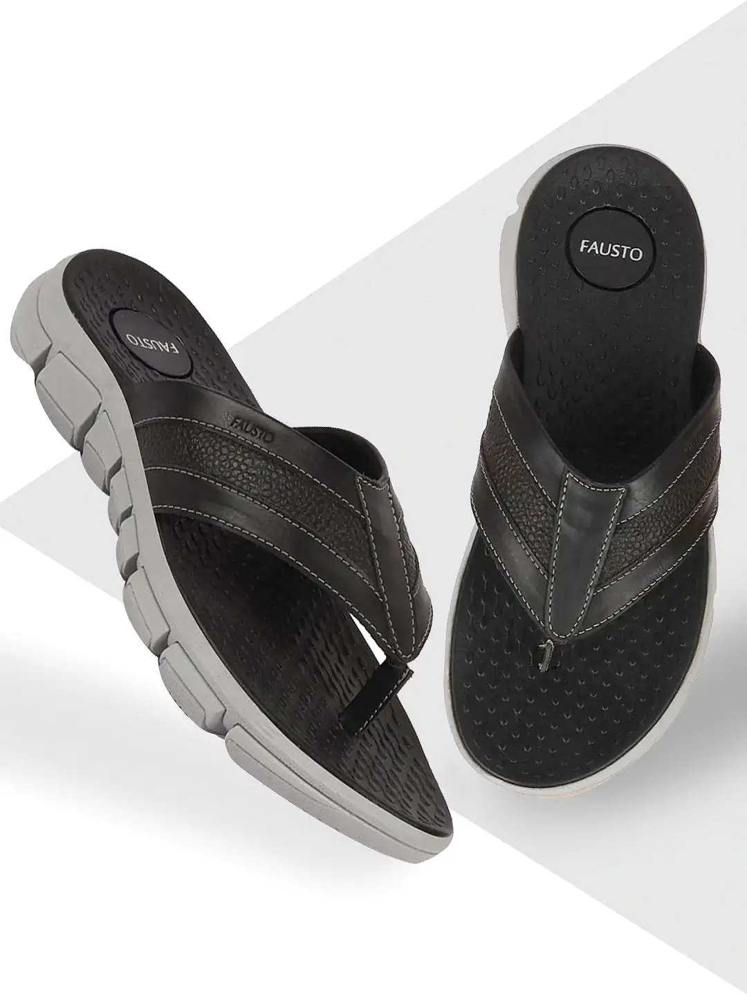 Men Black Phylon Sole Flexible Ultrasoft Outdoor & House Slippers