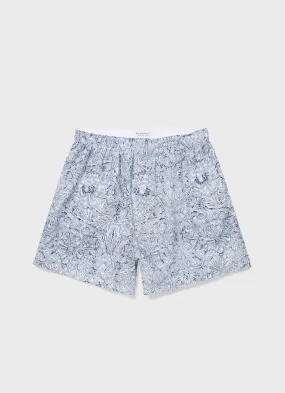 Men's Classic Boxer Shorts in Liberty Fabric in Indigo Morris