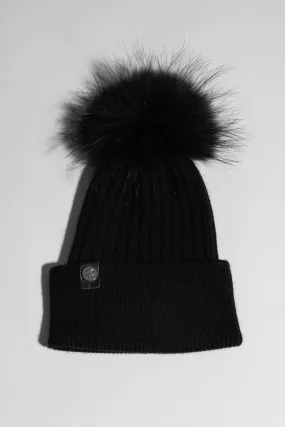 Mens Harley Pom Pom Hat - Black