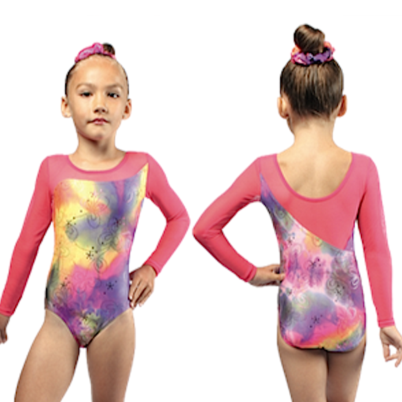 Mondor Neon Pop Long Sleeve Leotard