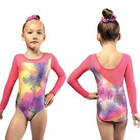 Mondor Neon Pop Long Sleeve Leotard