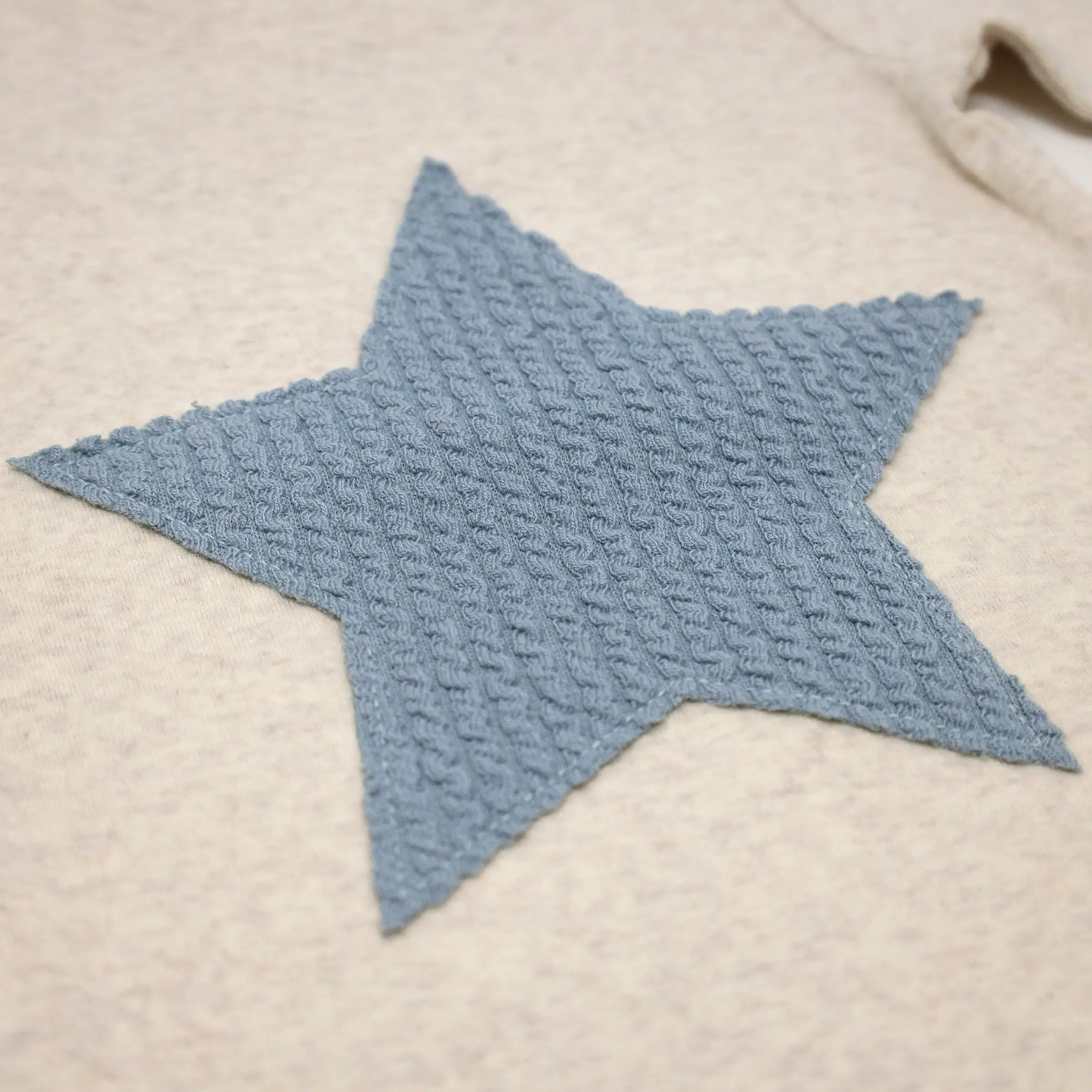 oh baby! Two Piece Set - Fog Star Applique - Sand