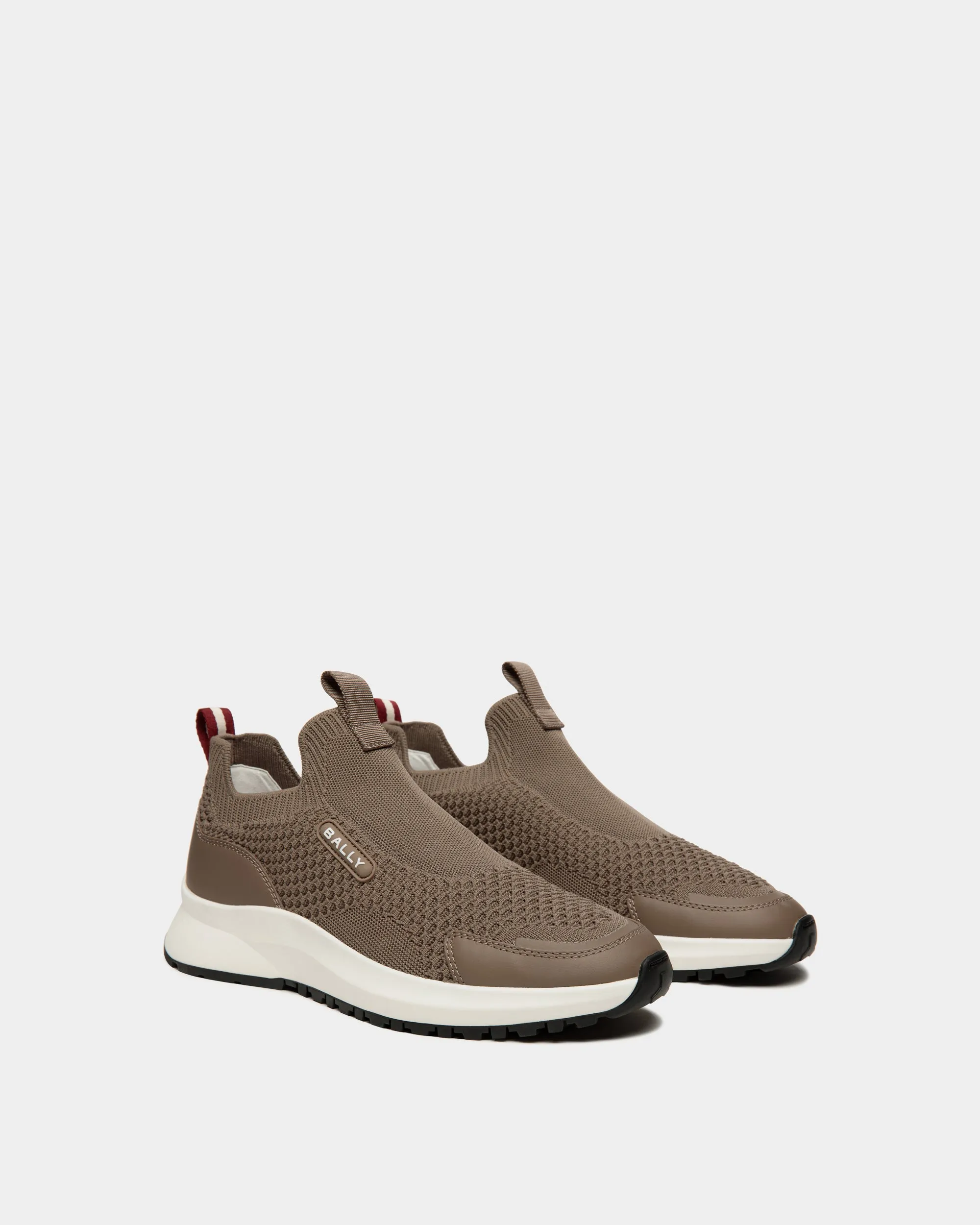 Outline Sneaker In Taupe Knit