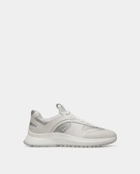 Outline Sneaker In White Leather And Nylon