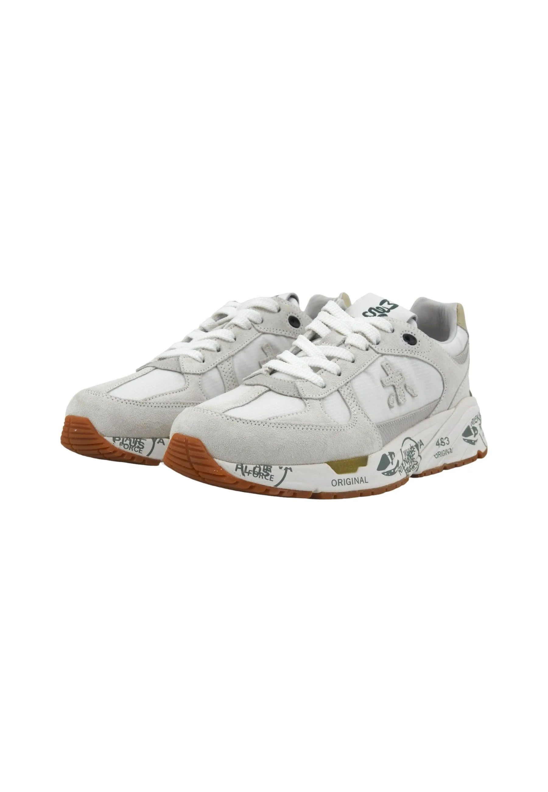 PREMIATA Sneaker Donna White Light Grey MASED-5661