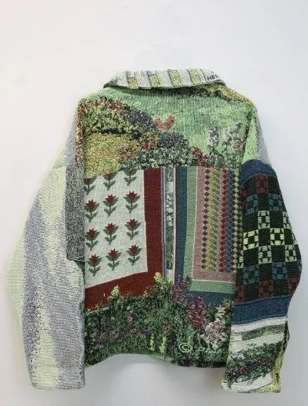 Reworked Tapestry Jacket made using Patterned Darii, Style # CR647