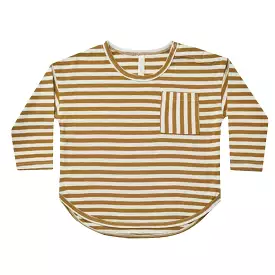 Rylee + Cru Chartreuse Banded Long Sleeve Baby Tee