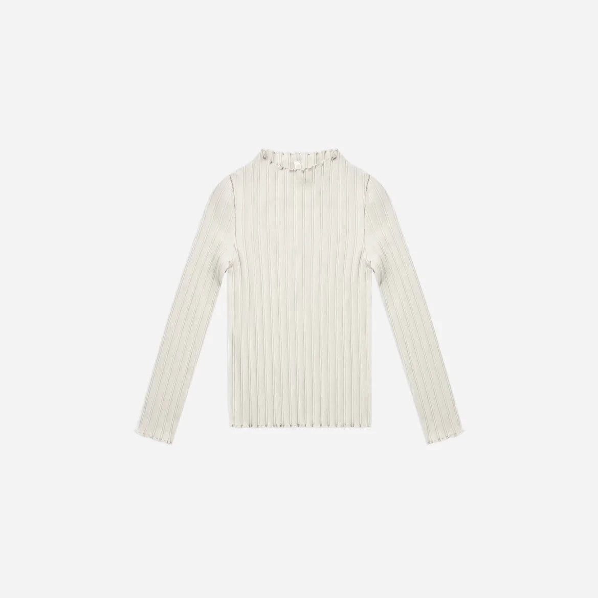 Rylee + Cru Ivory Long Sleeve Rib Baby Tee