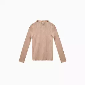 Rylee + Cru Rose Long Sleeve Rib Baby Tee