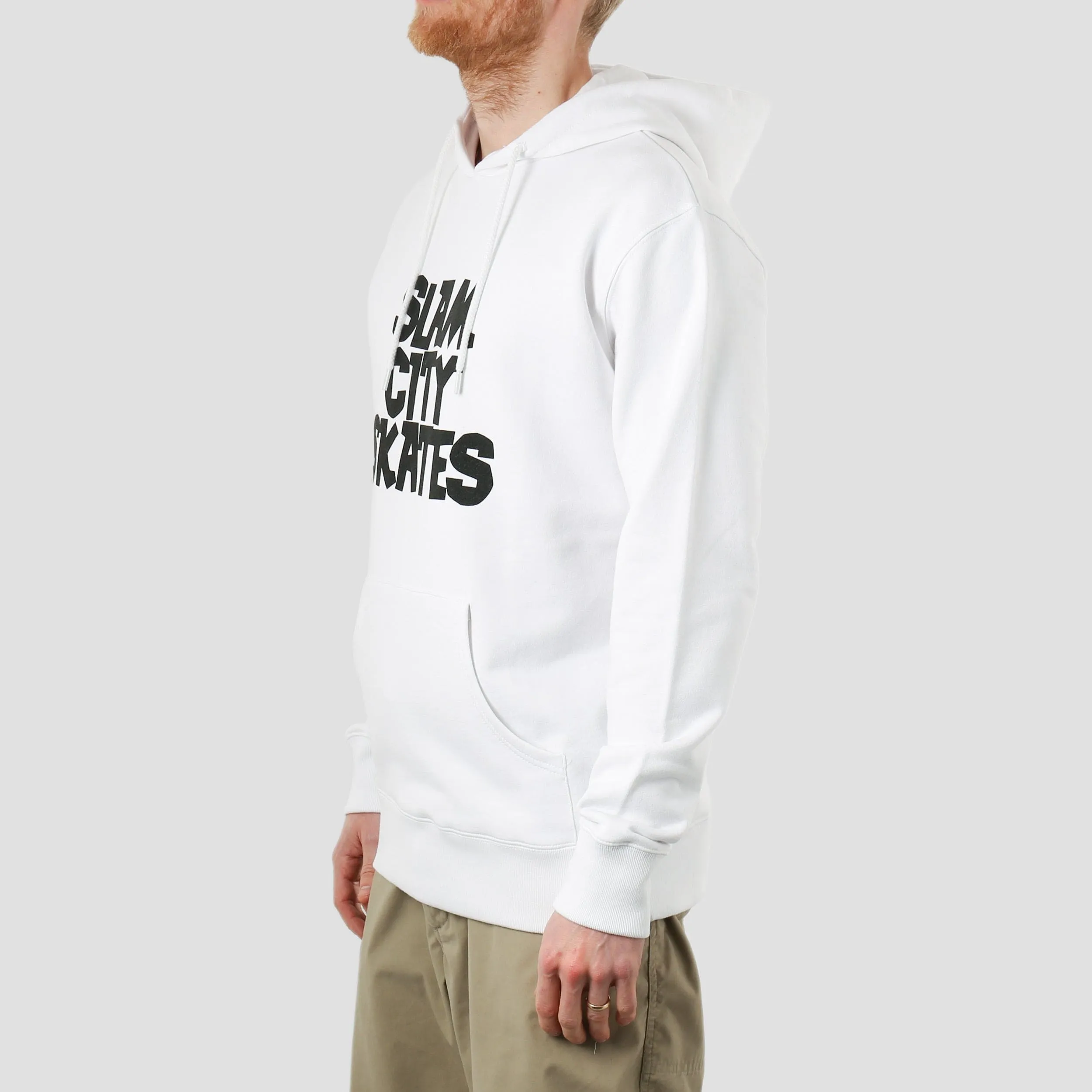 Slam City Skates Classic Logo Hood White