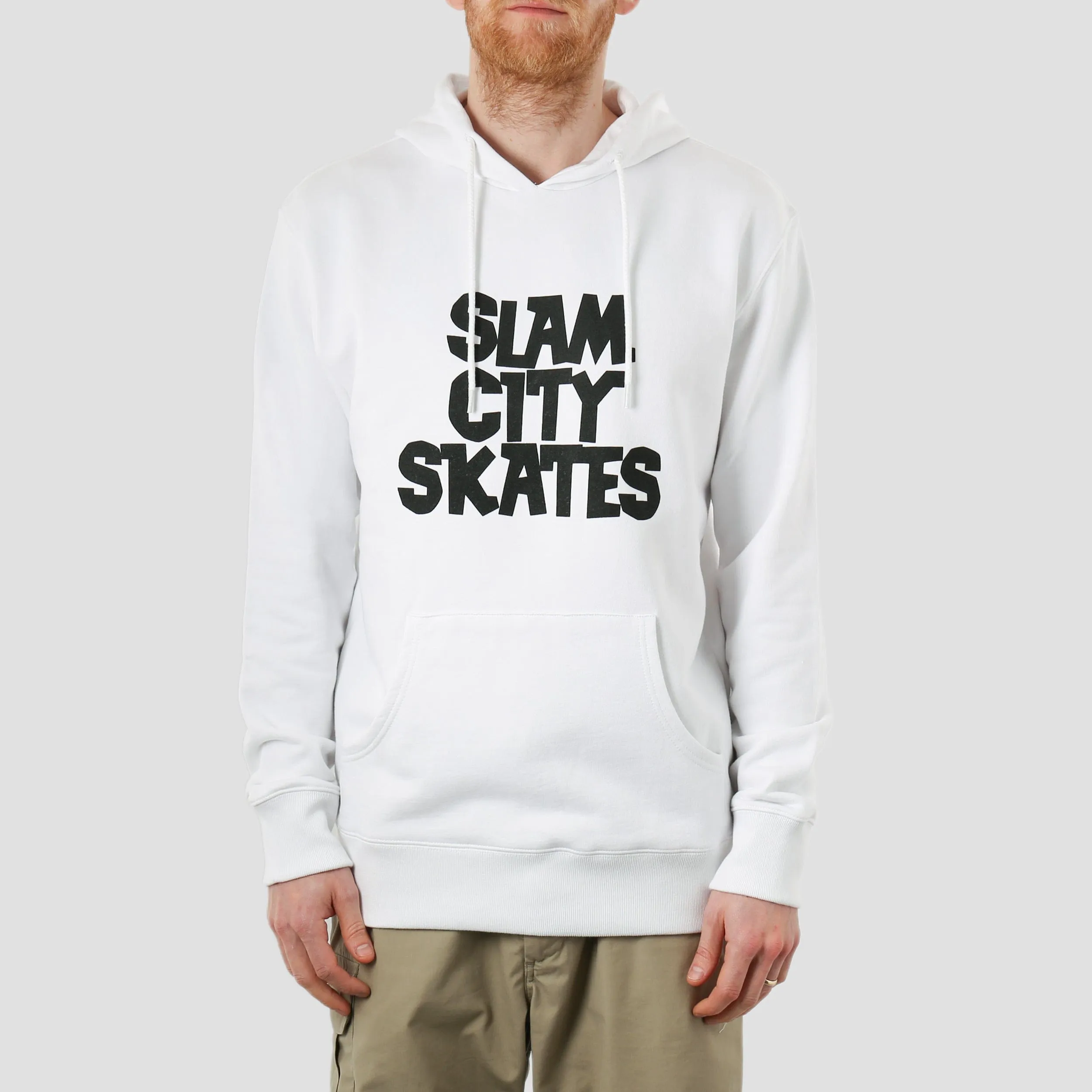 Slam City Skates Classic Logo Hood White