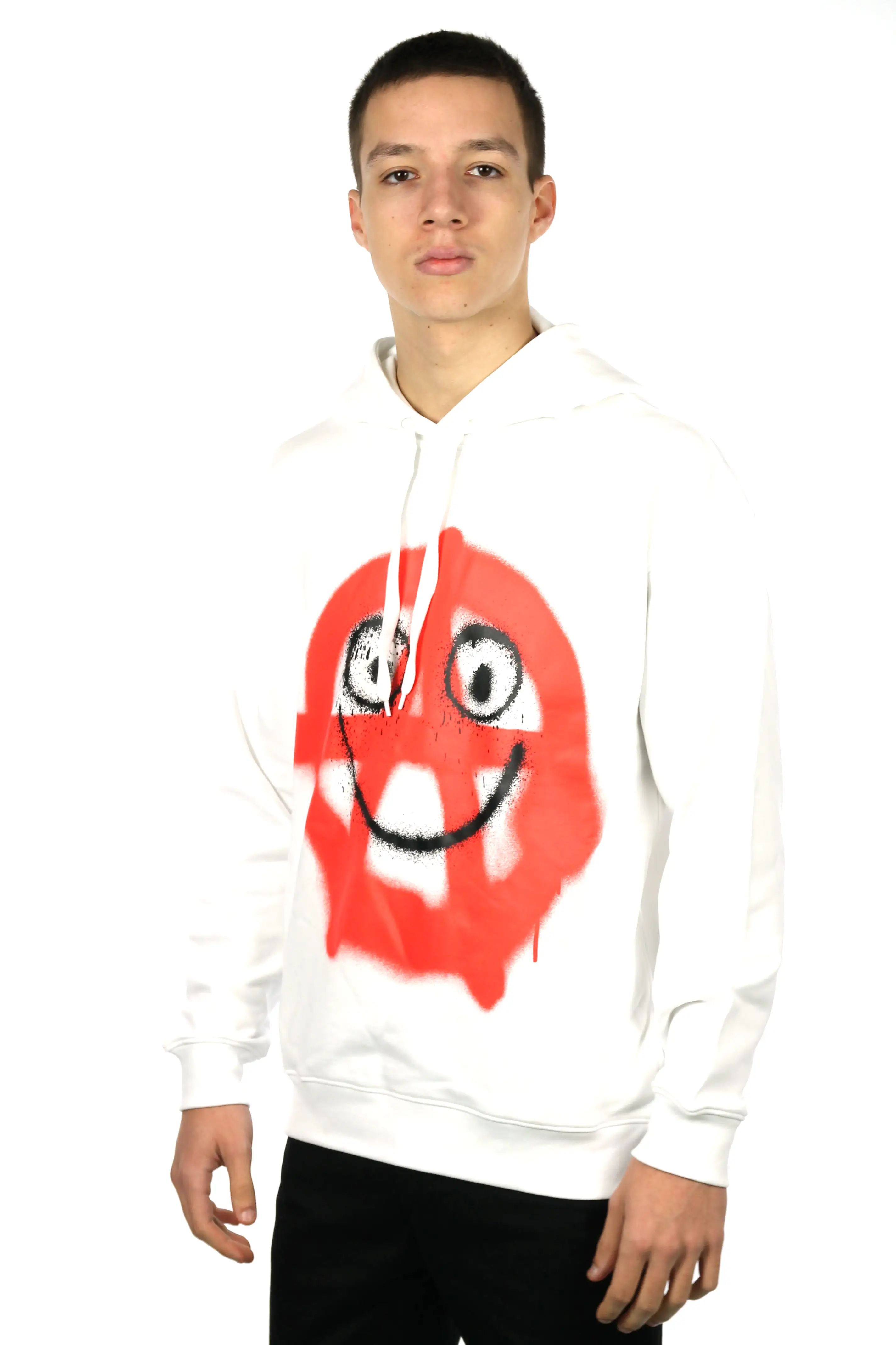 Sweat à capuche Moschino smiley anarchie