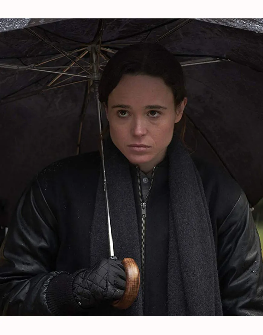 The Umbrella Academy Ellen Page Jacket | Vanya Leather Jacket | 30%Off