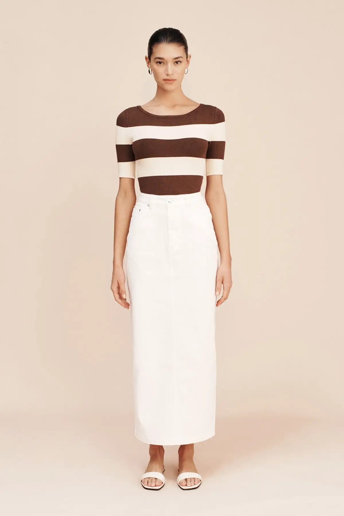 THEO TOP - CHOCOLATE STRIPE