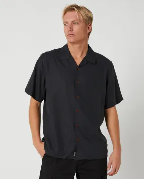 Thrills Hemp Minimal Thrills Bowling Shirt - Black | SurfStitch