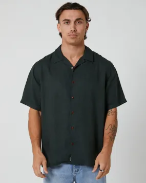 Thrills Hemp Minimal Thrills Bowling Shirt - Deep Emerald | SurfStitch