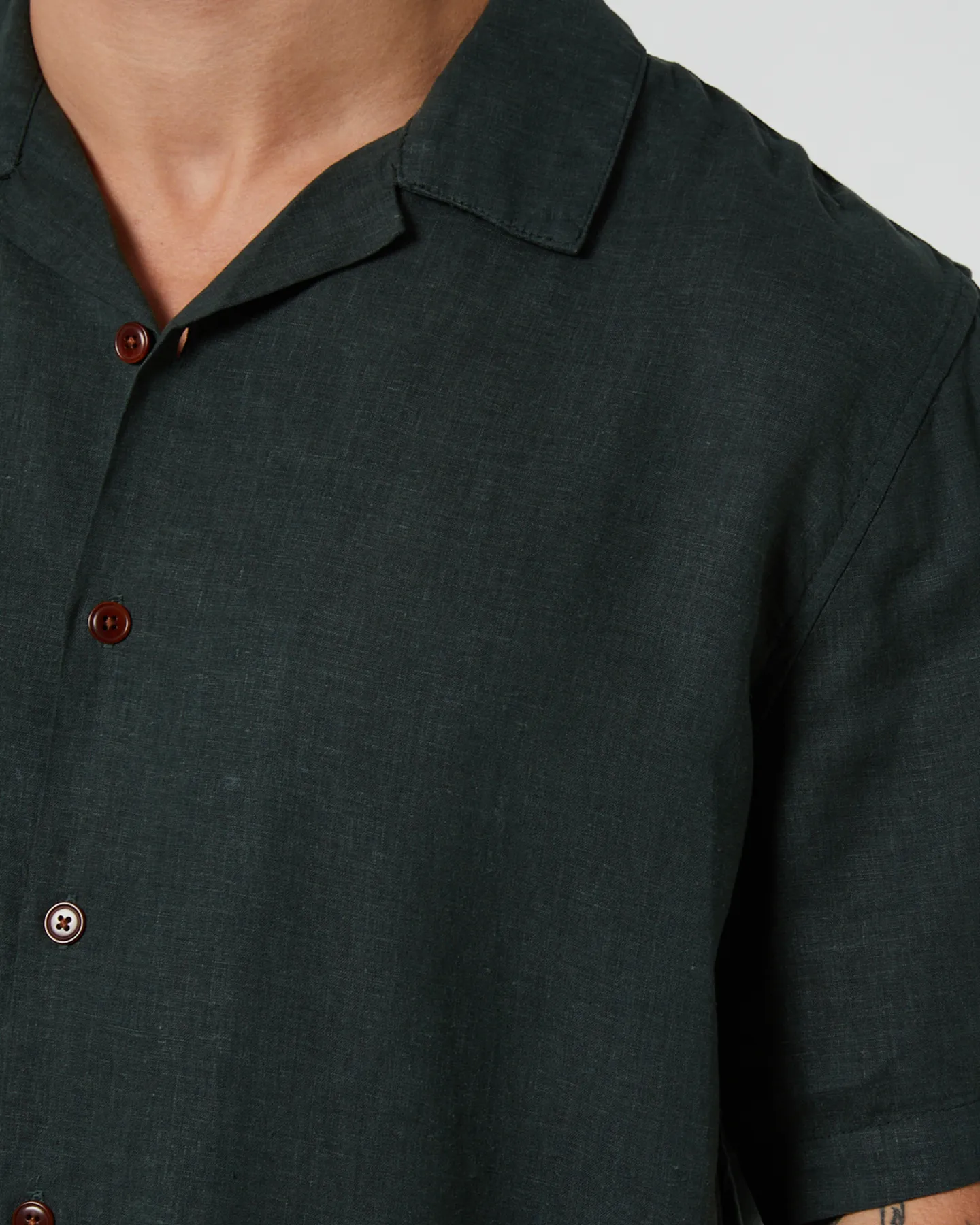 Thrills Hemp Minimal Thrills Bowling Shirt - Deep Emerald | SurfStitch