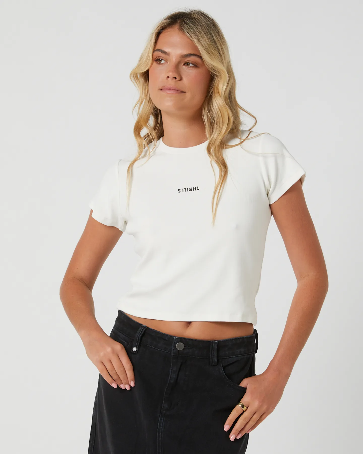 Thrills Minimal Thrills Mini Tee - Tofu | SurfStitch