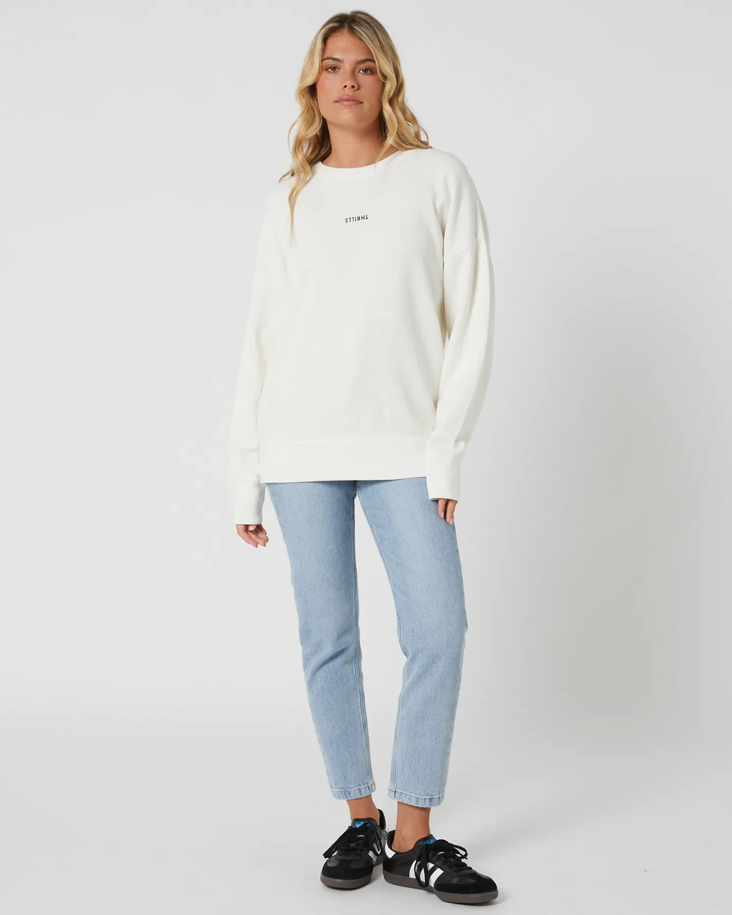 Thrills Minimal Thrills Slouch Crew - Tofu | SurfStitch