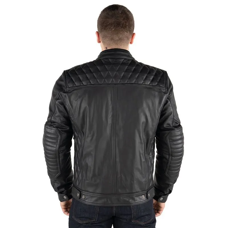 Ultra Modern Mens Black Leather Retro Jacket