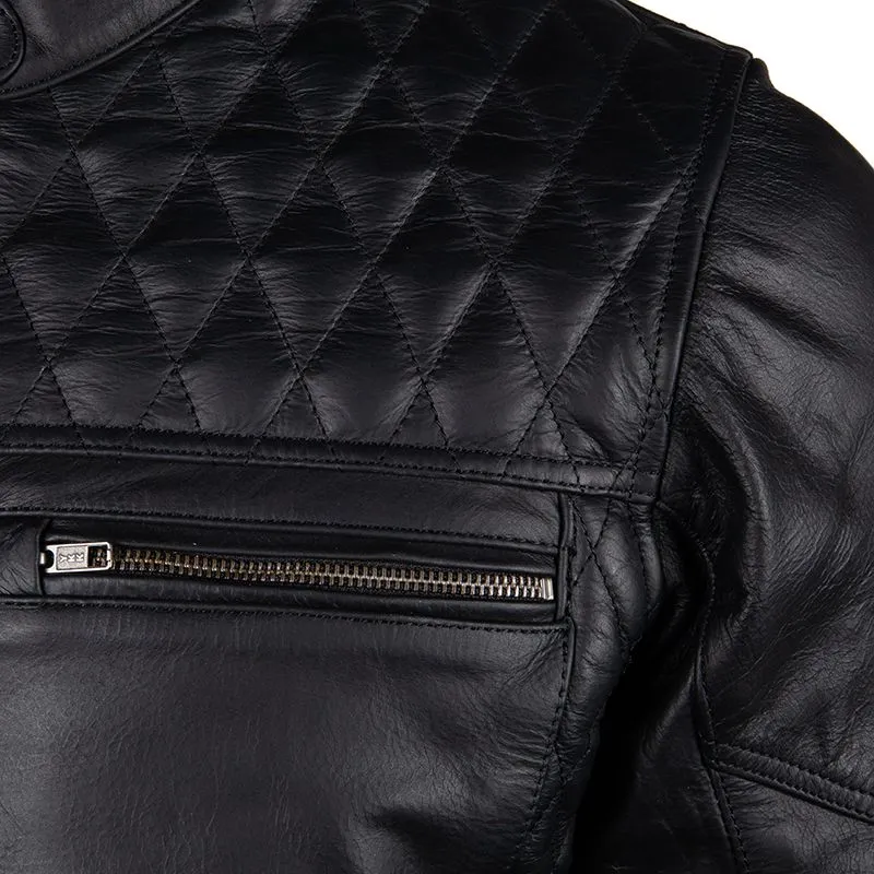 Ultra Modern Mens Black Leather Retro Jacket