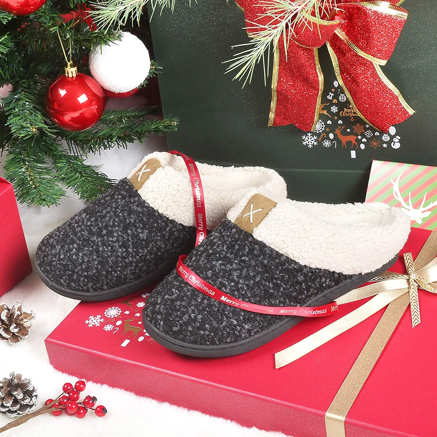 Unisex Cozy Memory Foam House Slippers