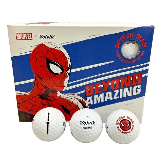 Volvik Vista3 Spiderman Golf Balls - Sleeve