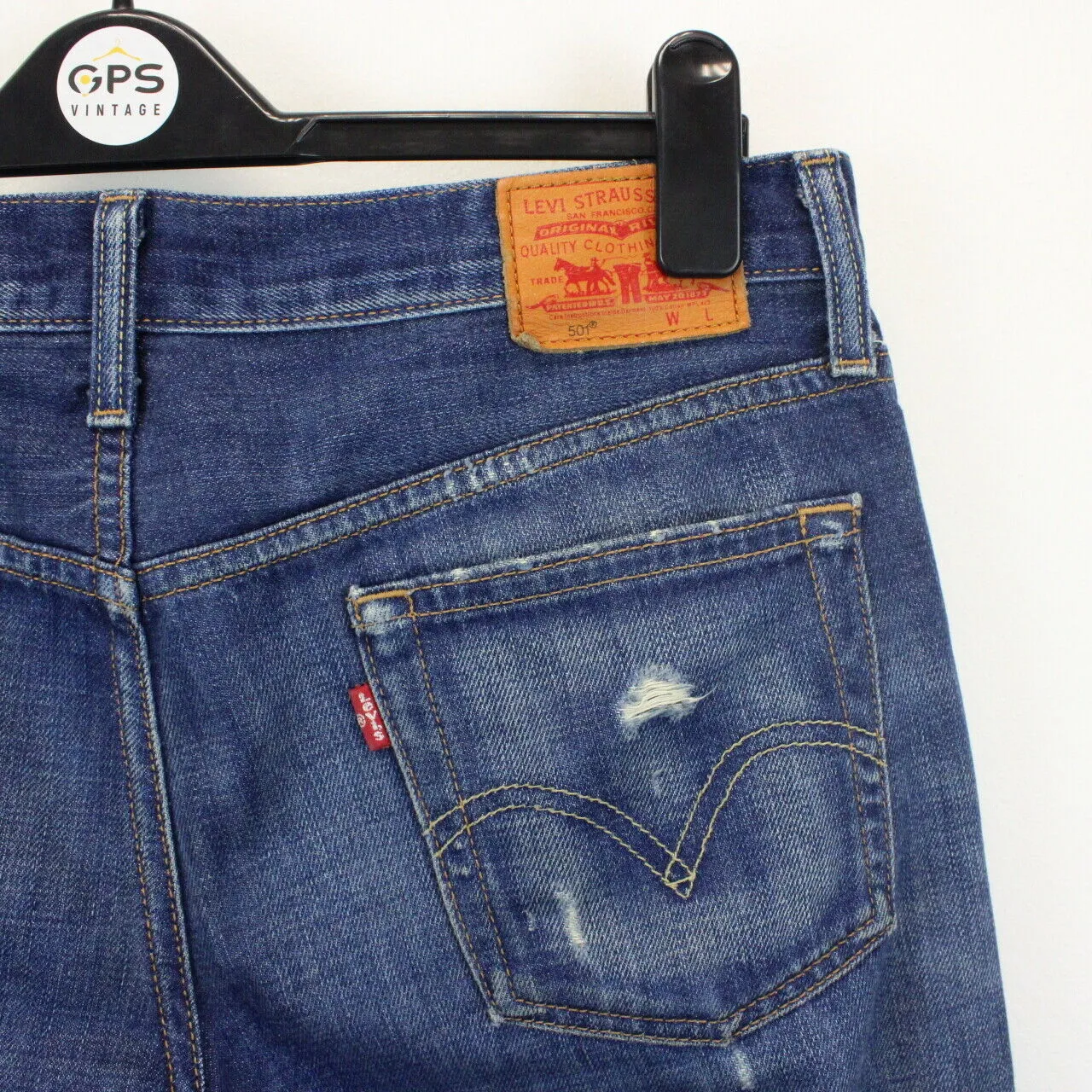 Womens LEVIS 501 Jeans Dark Blue | W32 L32