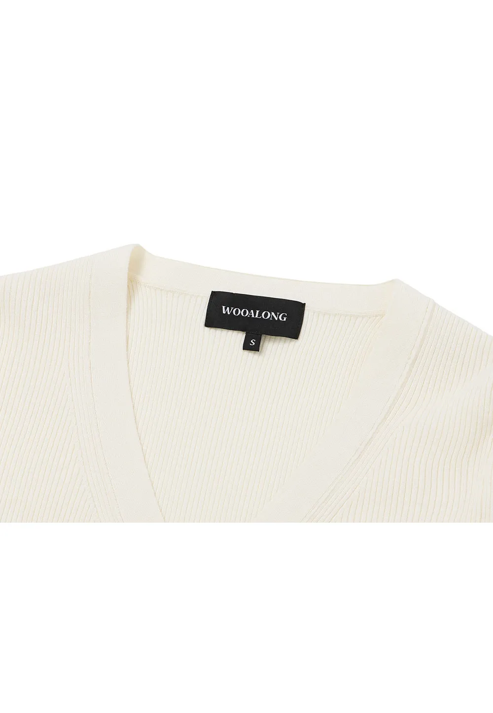 WOOALONG  |Street Style Long Sleeves Plain Logo Cardigans