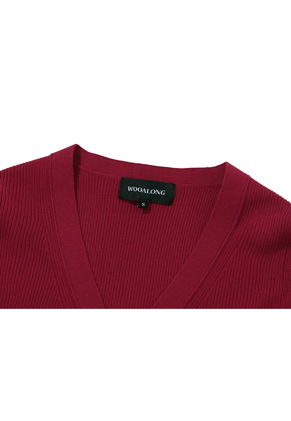 WOOALONG  |Street Style Long Sleeves Plain Logo Cardigans