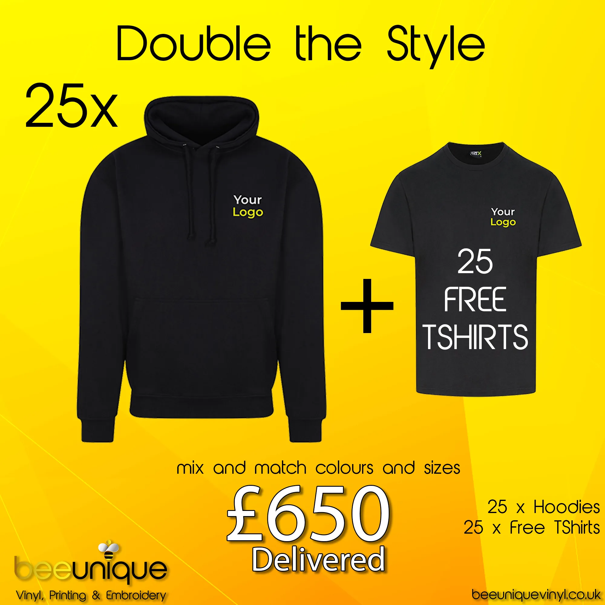 Workwear Bundle 57 - Hoodies With Free T-Shirt Bundle | Bee Unique