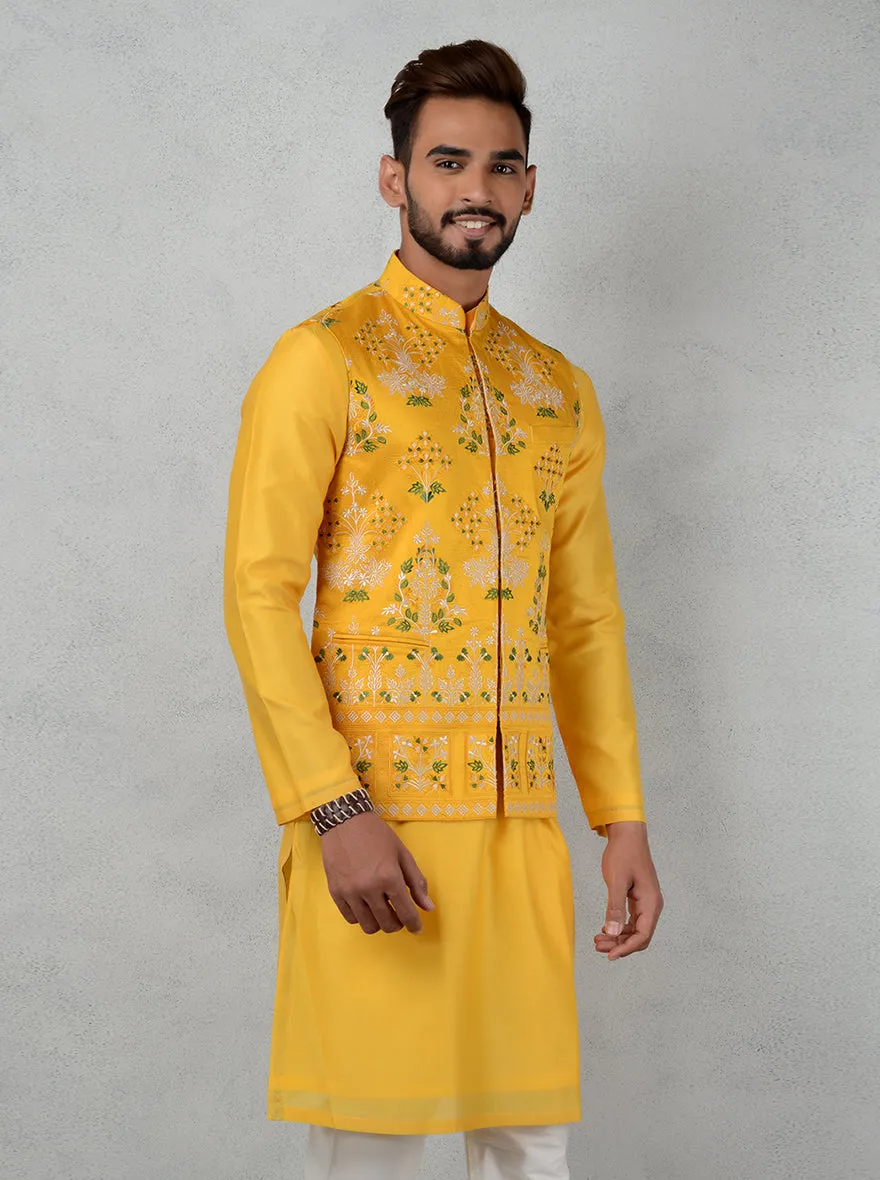 Yellow Bandhgala Jacket | TULA