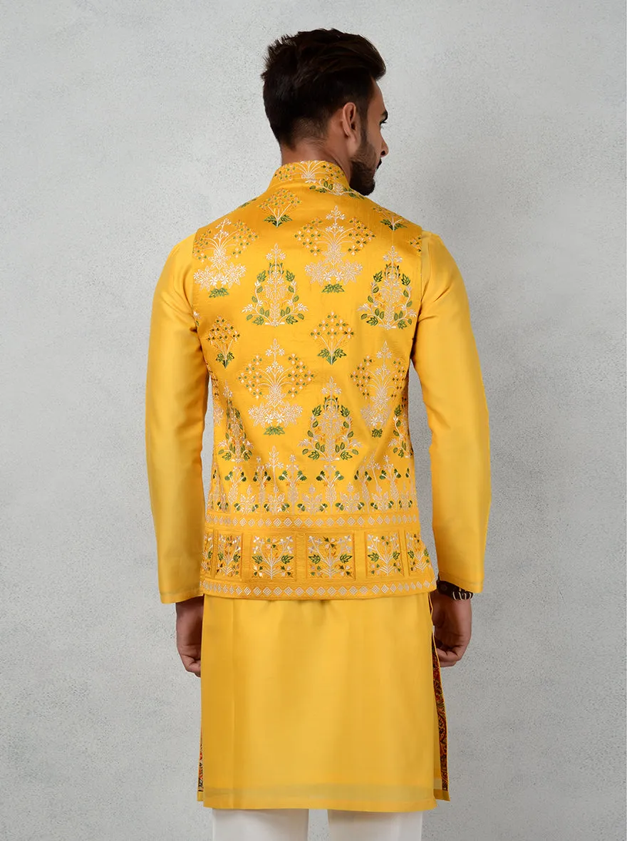 Yellow Bandhgala Jacket | TULA