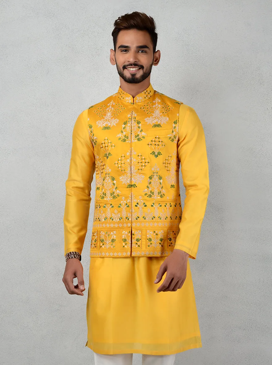 Yellow Bandhgala Jacket | TULA